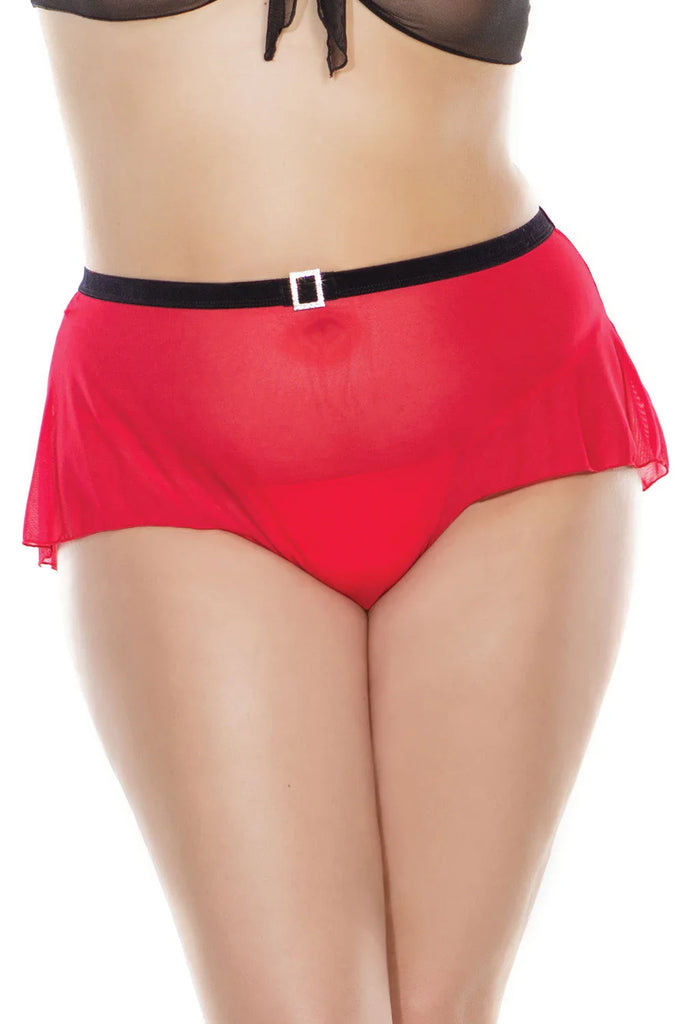 Coquette 3824X Front Buckle High Waisted Mesh Panty