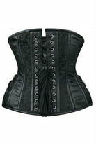 Daisy TD-1823 Black Brocade Steel Boned Underbust Corset w/Buckles Size Medium