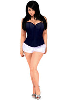 Daisy Corsets LV-404 Size Small Navy Blue Front Zipper Corset