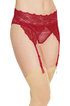 Coquette 7245 Scalloped Stretch Lace Crotchless Panty