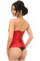 Lavish Red Satin Open Bust Underwire Underbust Corset - Daisy Corsets