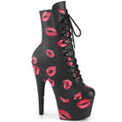 Pleaser Adore-1020Kisses Lace-Up Front Ankle Boot