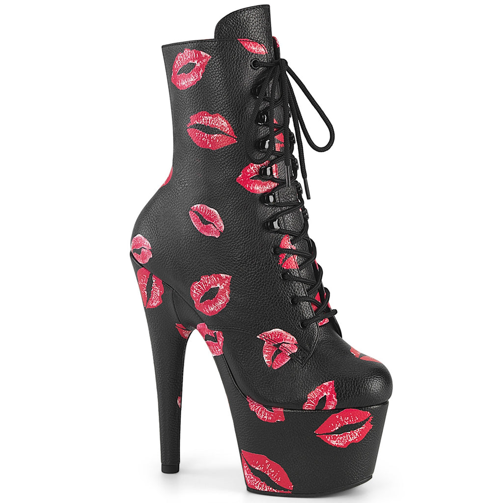 Pleaser Adore-1020Kisses Lace-Up Front Ankle Boot