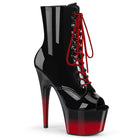 Pleaser Adore-1021BR-H Two Tone Peep Toe Ankle Boot