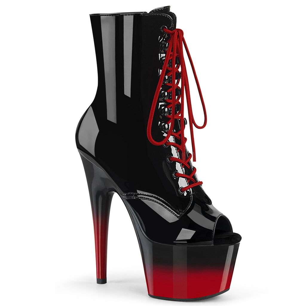 Pleaser Adore-1021BR-H Two Tone Peep Toe Ankle Boot
