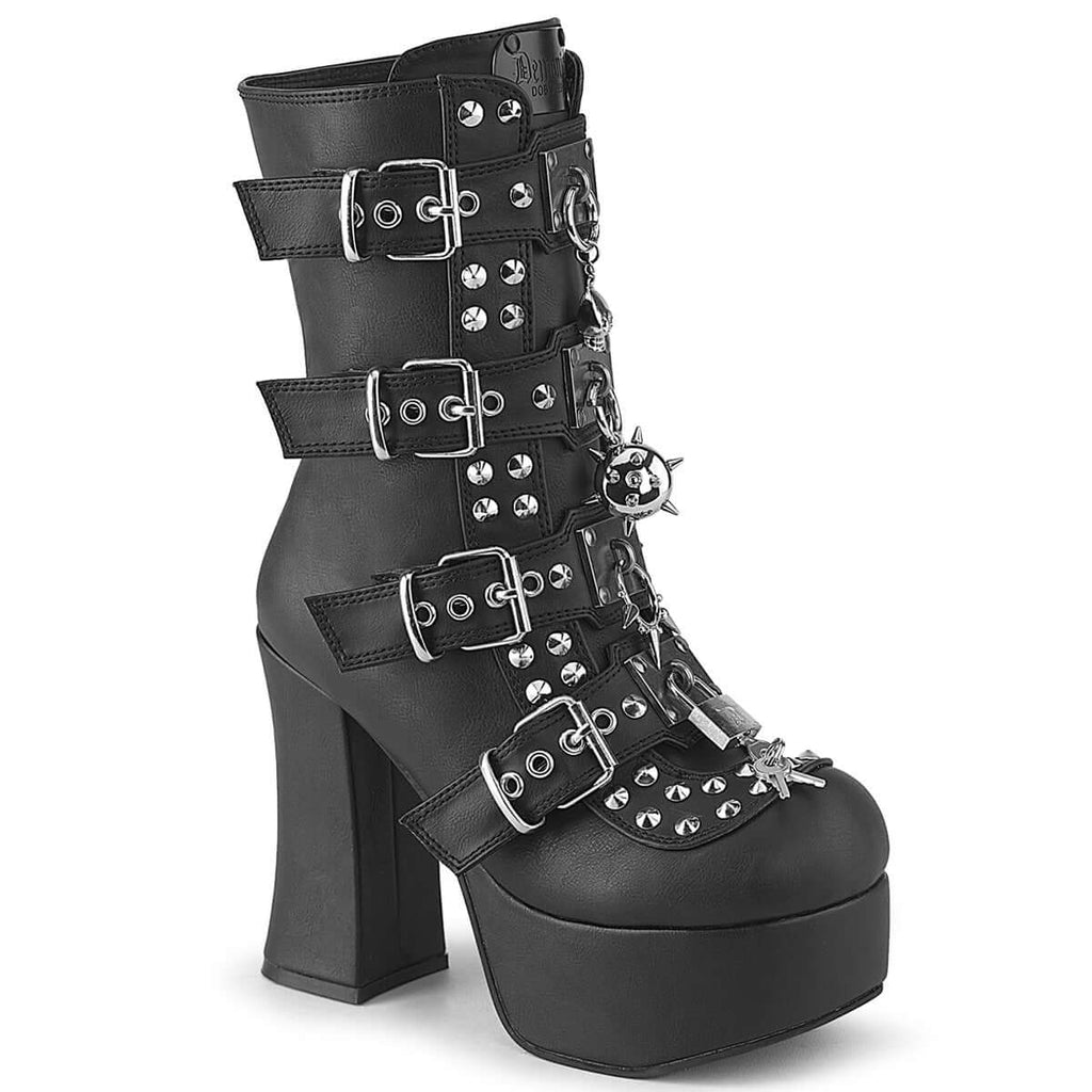 Demonia Charade-118 Platform Buckle Ankle Boot