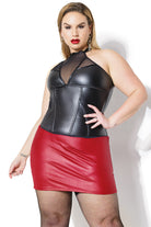 Coquette D9358X Plus Matte Wet Look Boned Bustier