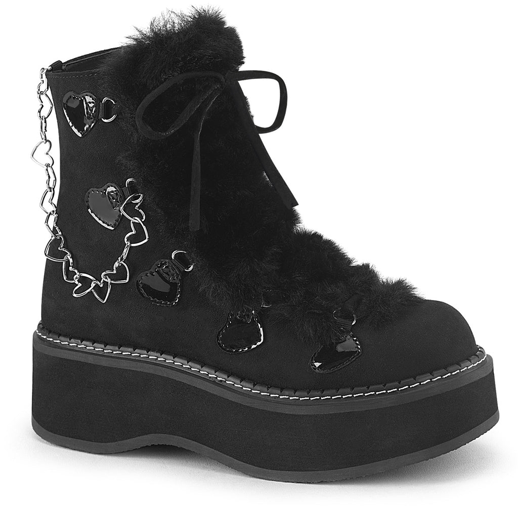 Demonia Emily-55 Platform Lace-Up Front Ankle Boot
