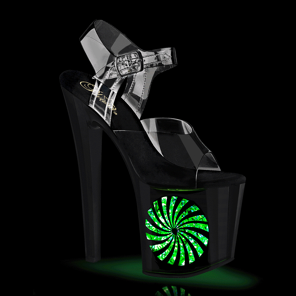 Pleaser Enchant-708LT-Pinwheel Platform Ankle Strap Sandal