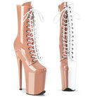 Pleaser Flamingo-1040TT Two Tone Lace-Up Ankle Boot