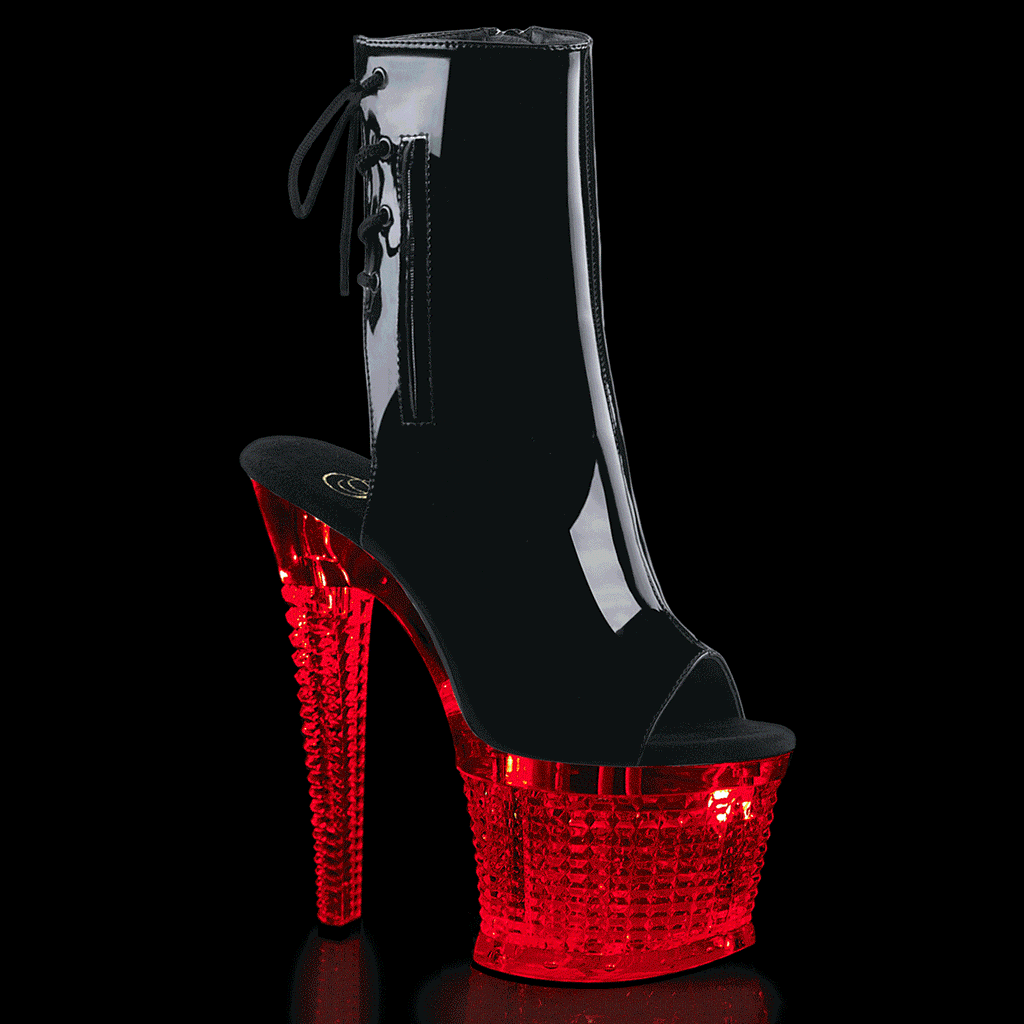 Pleaser Flashdance-1018SPEC Light-Up Chargeable Ankle Boot