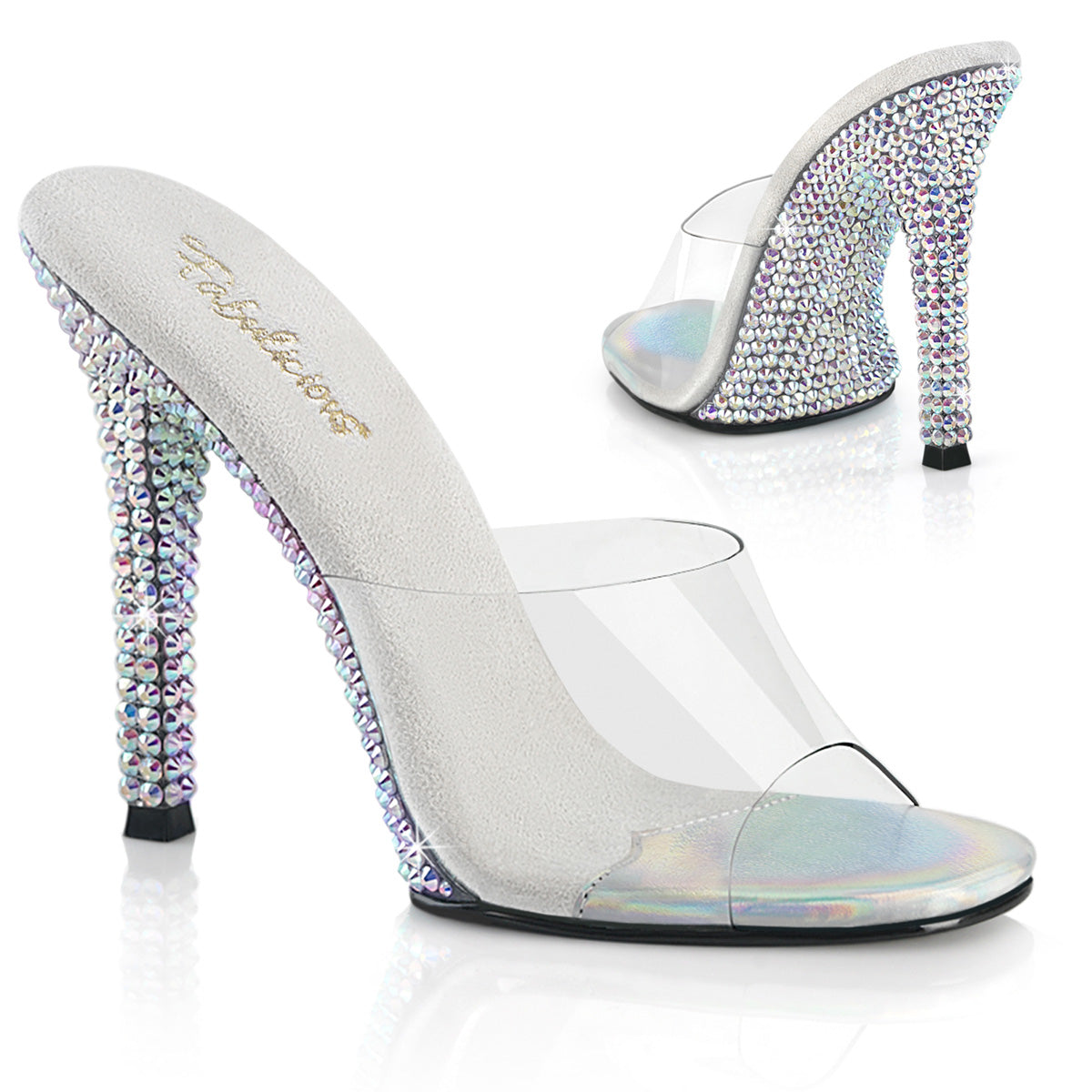 Pleaser Gala-01DML Rhinestone Encrusted Heel Slide