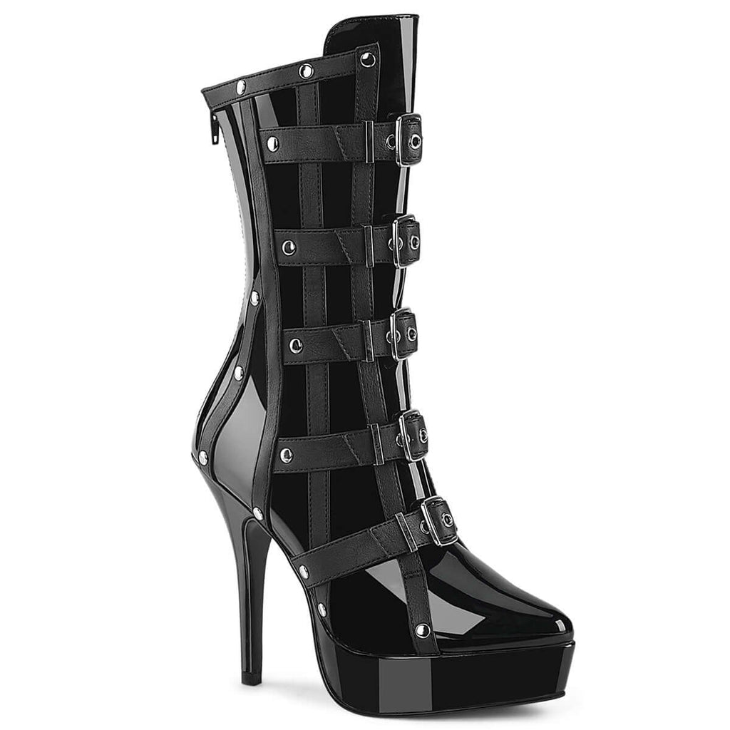 Pleaser Indulge-1038 Ankle Boot W/Boning Details