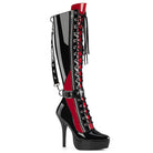 Pleaser Indulge-2028 Platform Lace-Up Knee High Boot