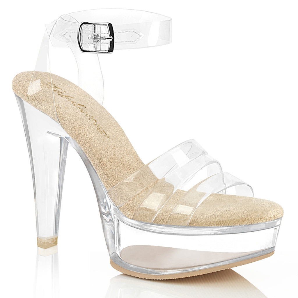 Pleaser Martini-505 Triple Jelly Band Ankle Strap Sandal