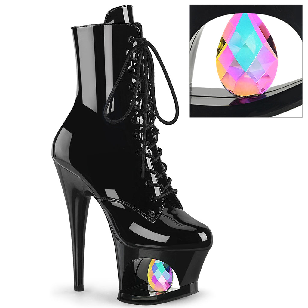 Pleaser Moon-1020DIA Cut-Out Platform Ankle Boot