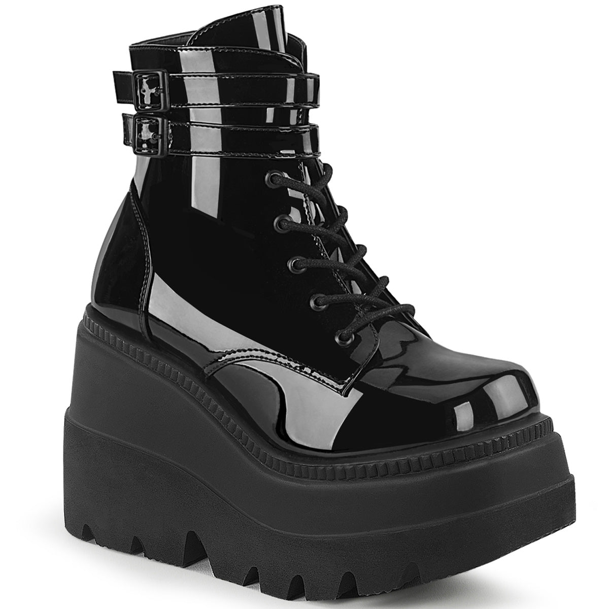 Demonia Shaker-52 Wedge Platform Ankle Boot