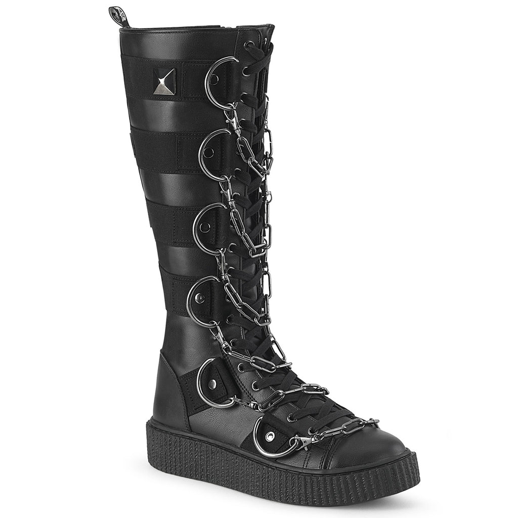 Demonia Sneeker-405 Men's Knee High Creeper Sneaker Boot