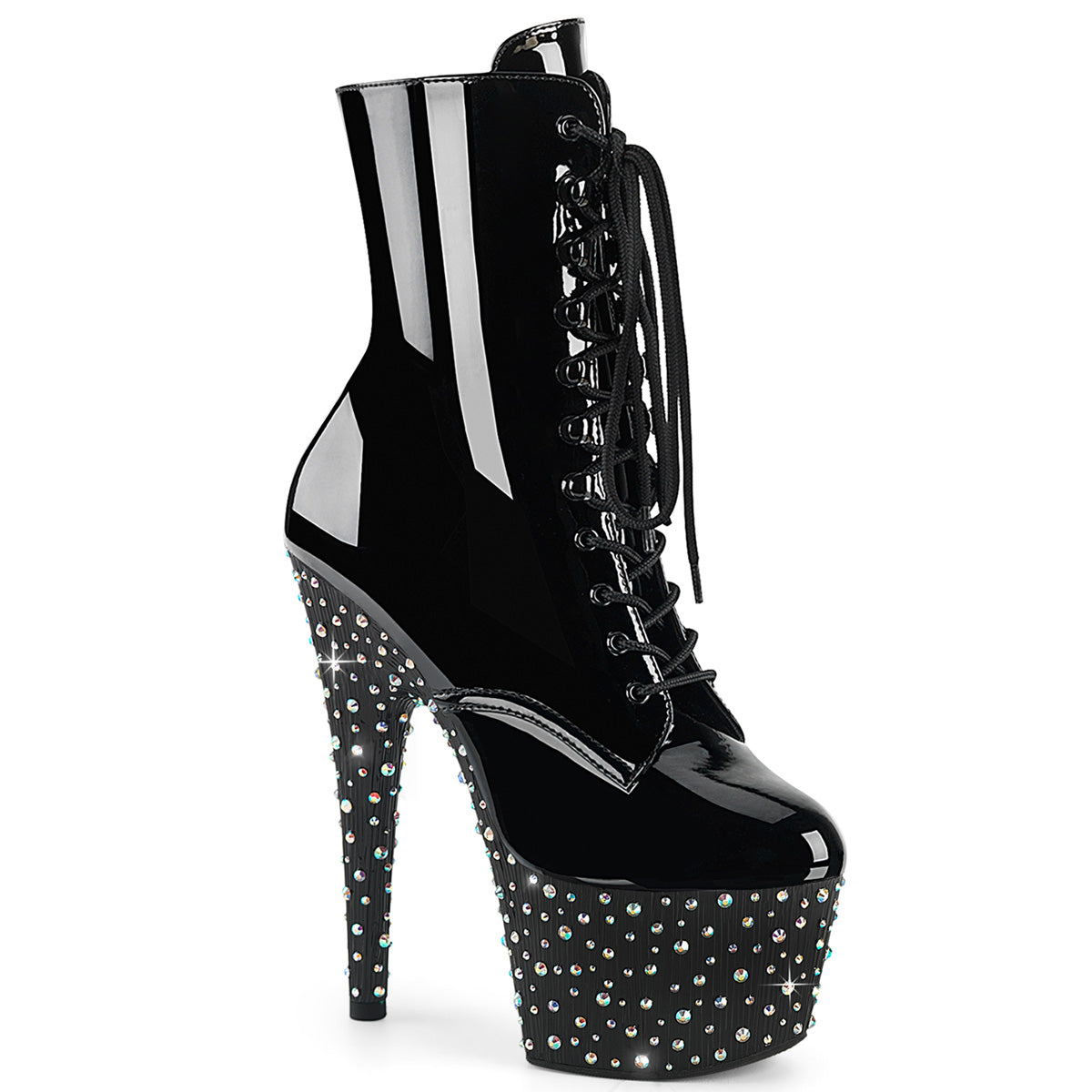 Pleaser Stardance-1020 Lace-Up Front Ankle Boot W/RS