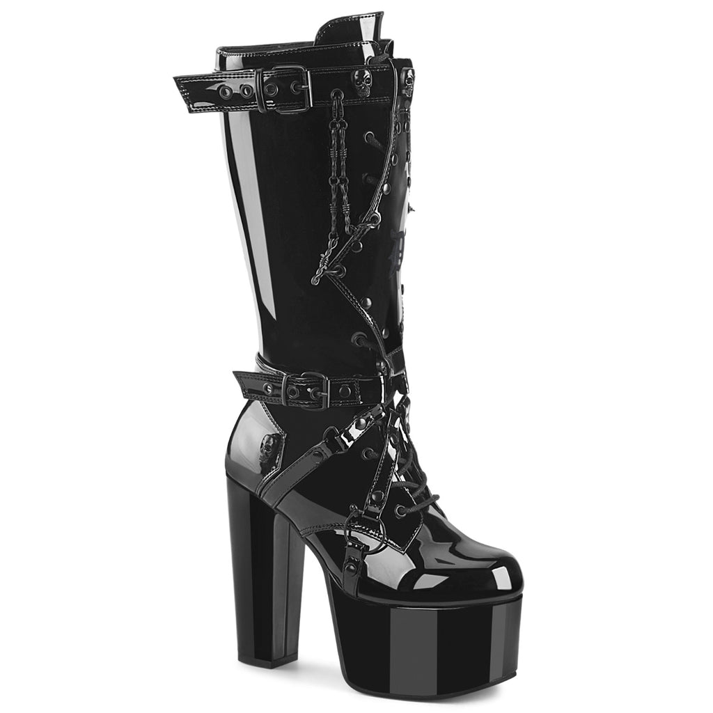 Demonia Torment-218 Lace-Up Front Knee High Boot