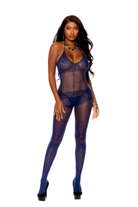 Elegant Moments EM12123 Sheer Bodystocking With Rose Flower Burnout