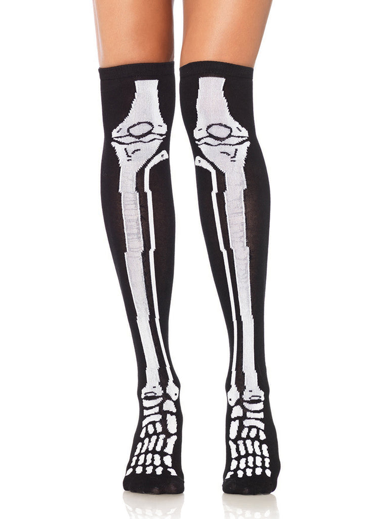 Leg Avenue  Acrylic Skeleton Over The Knee Socks  5596
