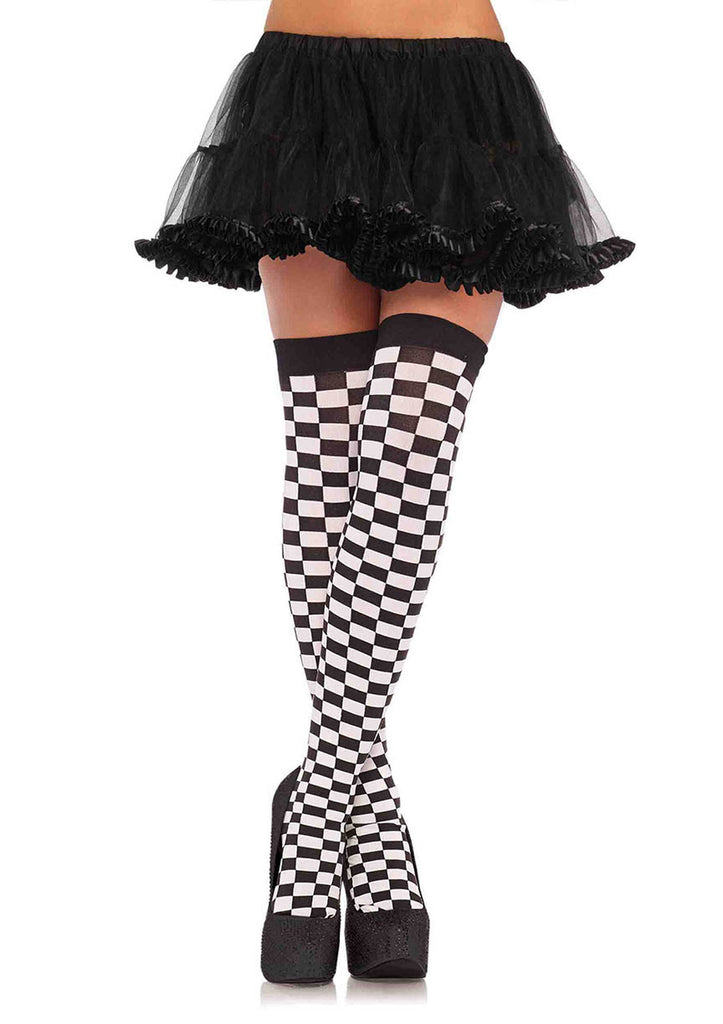 Leg Avenue  Checkered Thigh Hi Stockings  6281