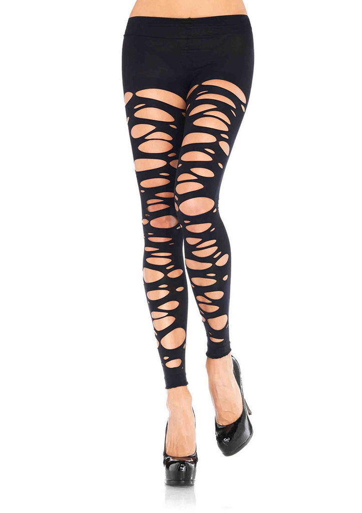 Leg Avenue  Tattered Footless Tights  7306