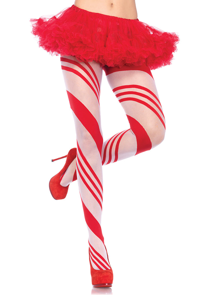 Leg Avenue  Spandex Sheer Candy Striped Stockings  7944