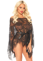 Leg Avenue  Eyelash Lace Mini Kaftan Robe  86104