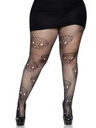 Leg Avenue  Plus Size Lace Skull Fishnet Tights  9723X