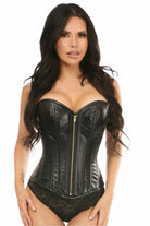 Daisy Wet Look Overbust Corset w/Gold Zipper LV-1137