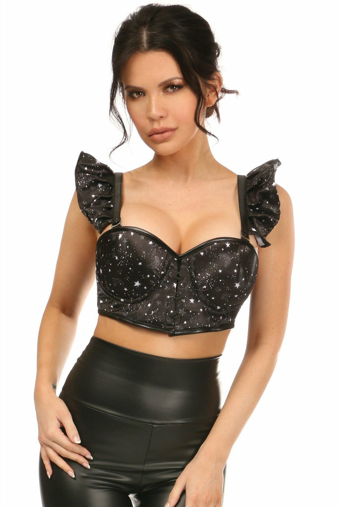 Daisy Celestial Underwire Bustier Top w/Removable Ruffle Sleeves LV-1225