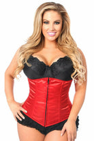 Daisy Red Underbust Zipper Corset LV-450