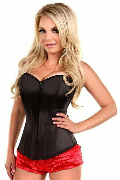 Daisy Black Sweetheart Front Zipper Corset LV-74