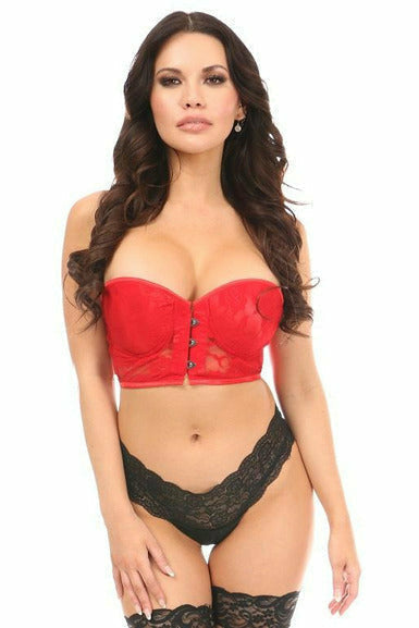 Daisy Red Lace Underwire Short Bustier LV-911