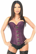 Daisy Plum Brocade Steel Boned Corset w/Clasp Closure TD-245