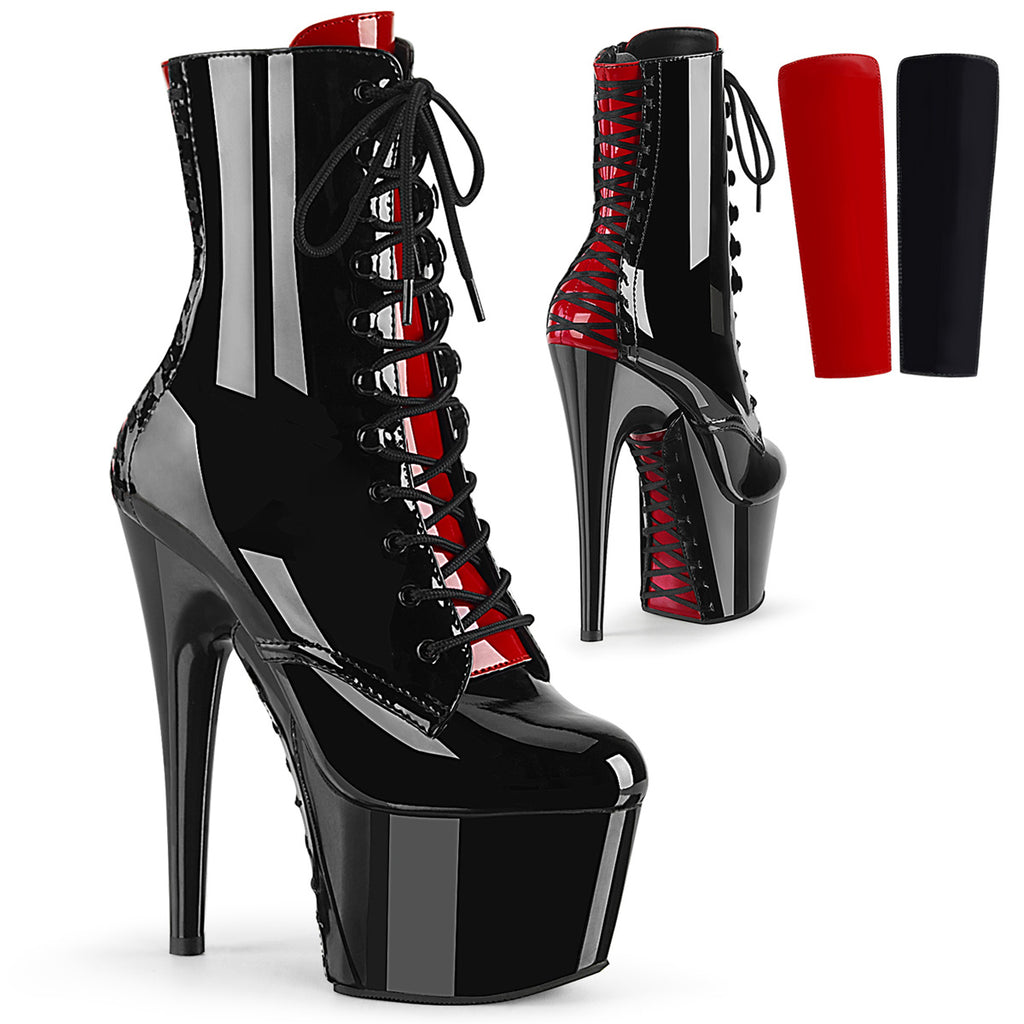 Pleaser Adore-1020FH Two Tone Ankle Boot
