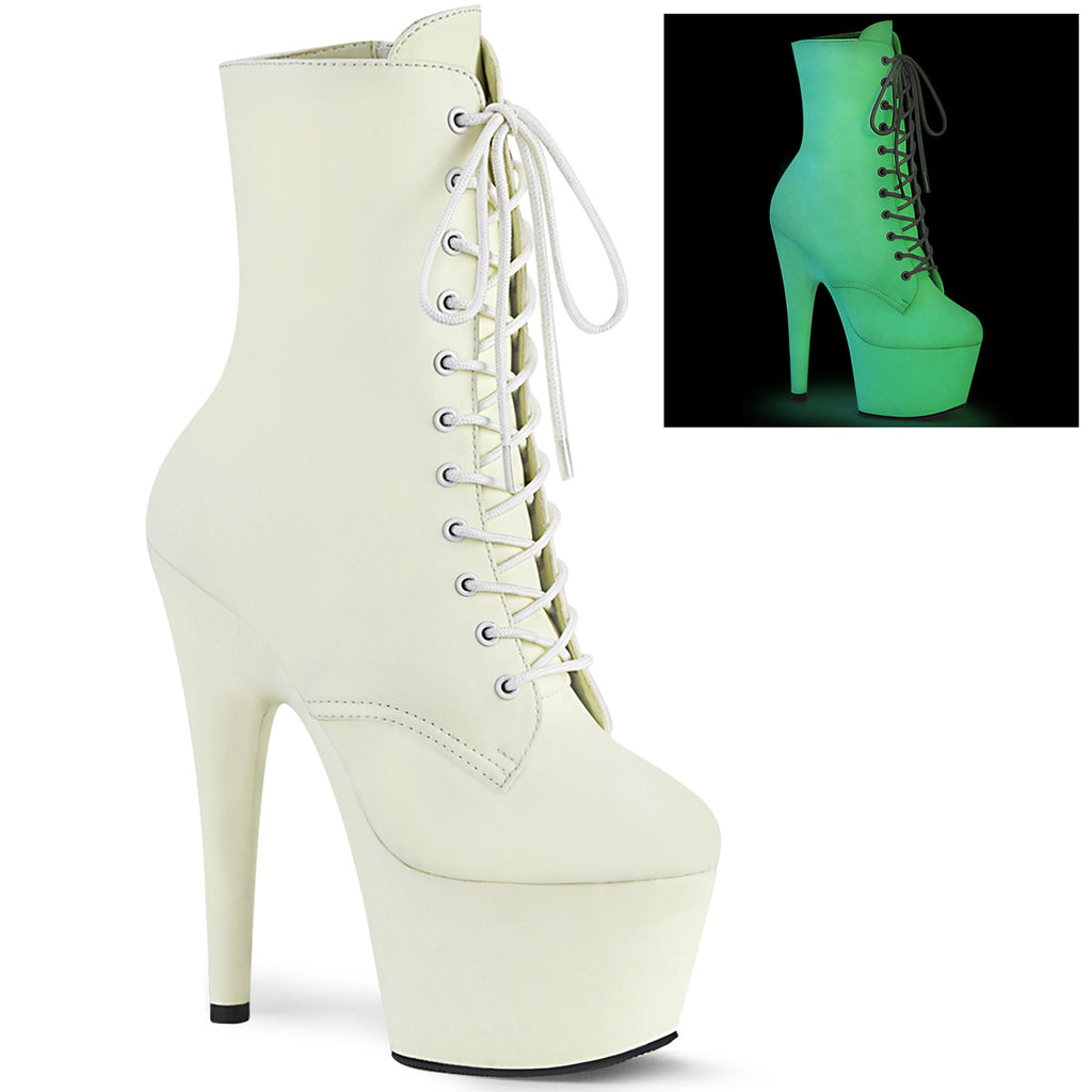 Pleaser Adore-1020GD Glow In The Dark Ankle Boots