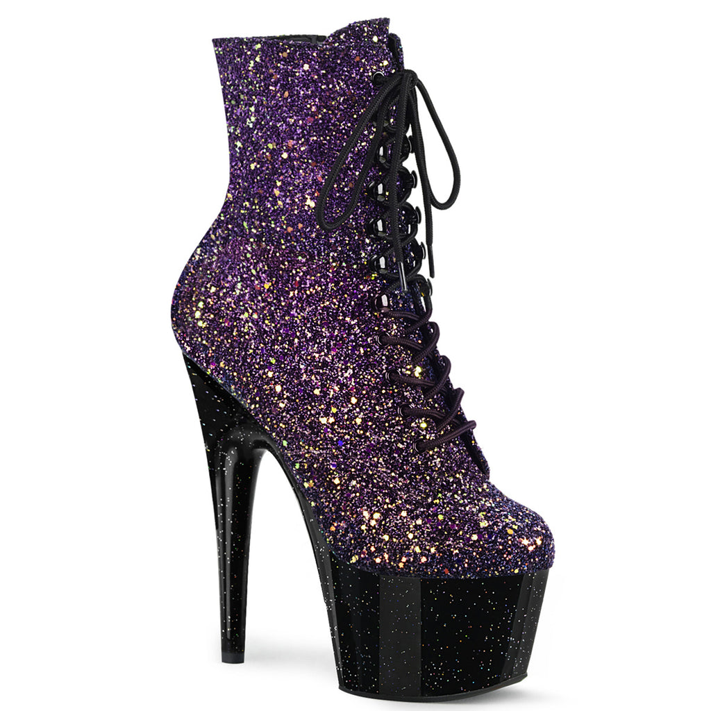 Pleaser Adore-1020OMBG Platform Lace-Up Front Ankle Boot