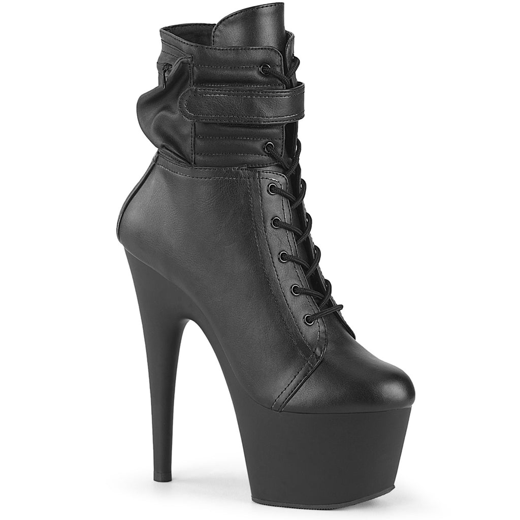 Pleaser Adore-1020Pouch Lace-Up Front Ankle Boot