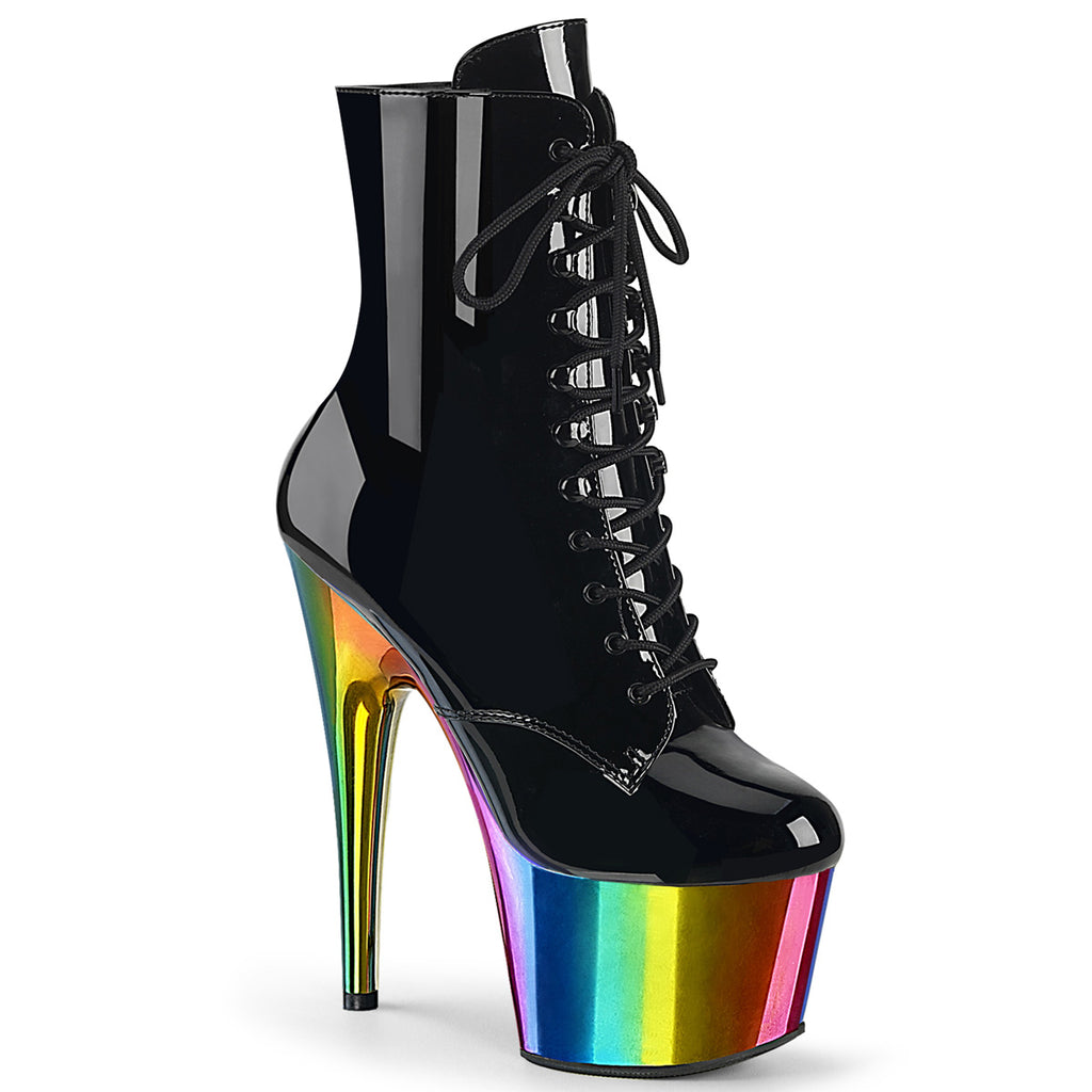Pleaser Adore-1020RC Lace-Up Front Ankle Boot