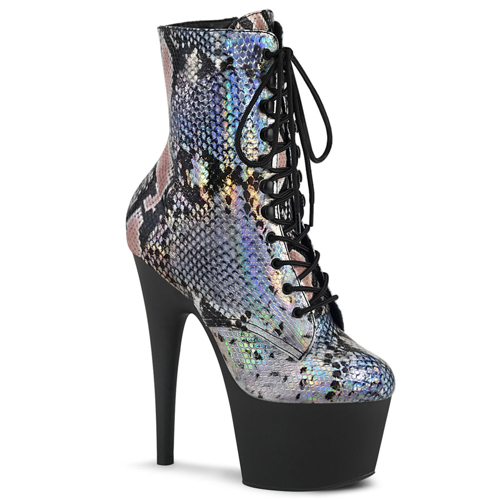 Pleaser Adore-1020SP Snake Print Ankle Boot