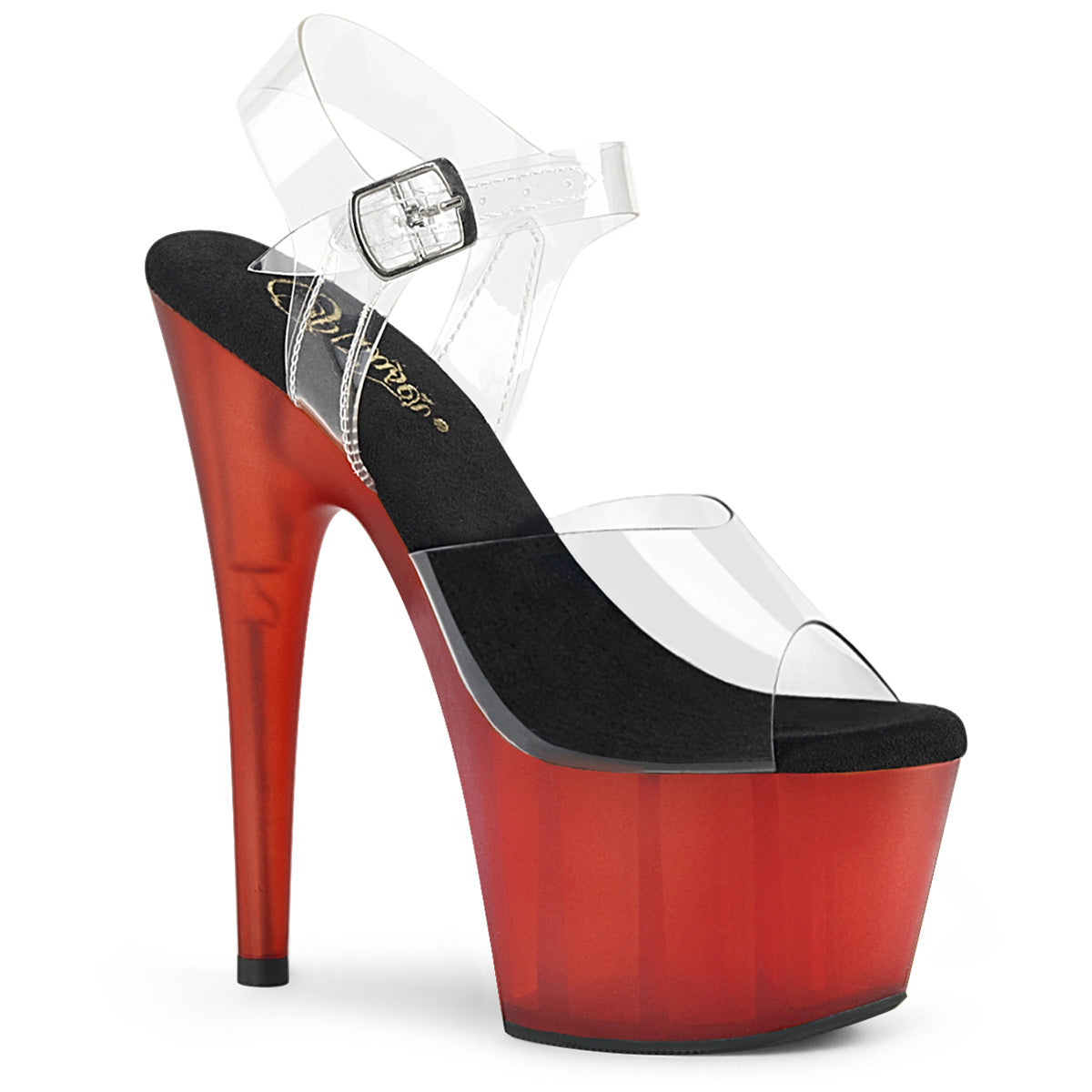 Pleaser Adore-708T Tinted Platform Ankle Strap Sandal