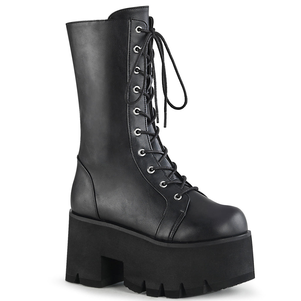 Demonia Ashes-105 Lace-Up Mid-Calf Boot