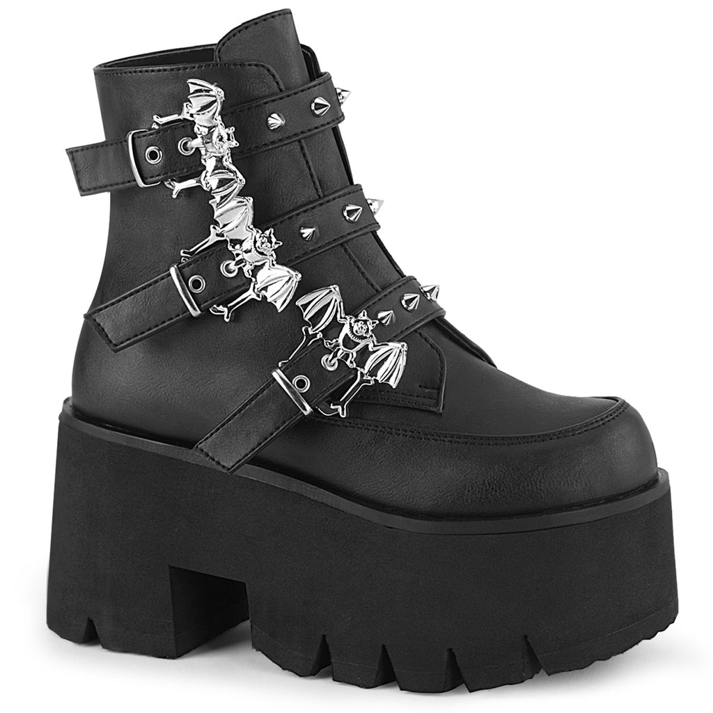 Demonia Ashes-55 Chunky Heel Ankle Boot