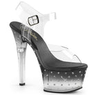 Pleaser Aspire-608STD Ankle Strap Sandal With Rhinestones