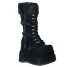 Demonia Bear-202 Platform Lace-Up Fur Trim Boot