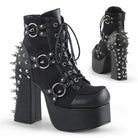 Demonia Charade-100 Lace-Up Ankle Boot W/Spiky Studs