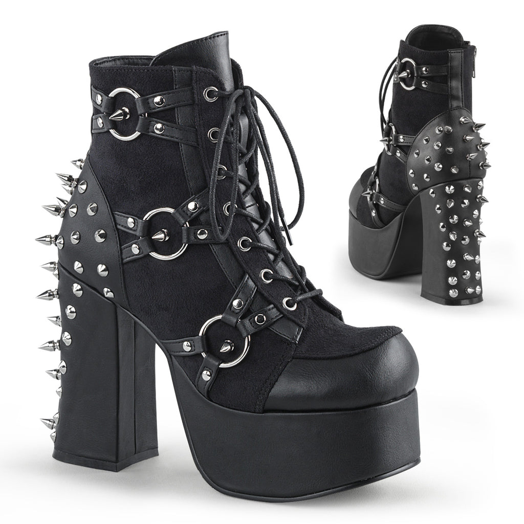 Demonia Charade-100 Lace-Up Ankle Boot W/Spiky Studs